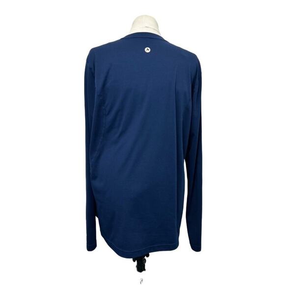 Marmot Mens XXL Long Sleeve Crewneck Shirt Blue Polyester - Picture 3 of 8